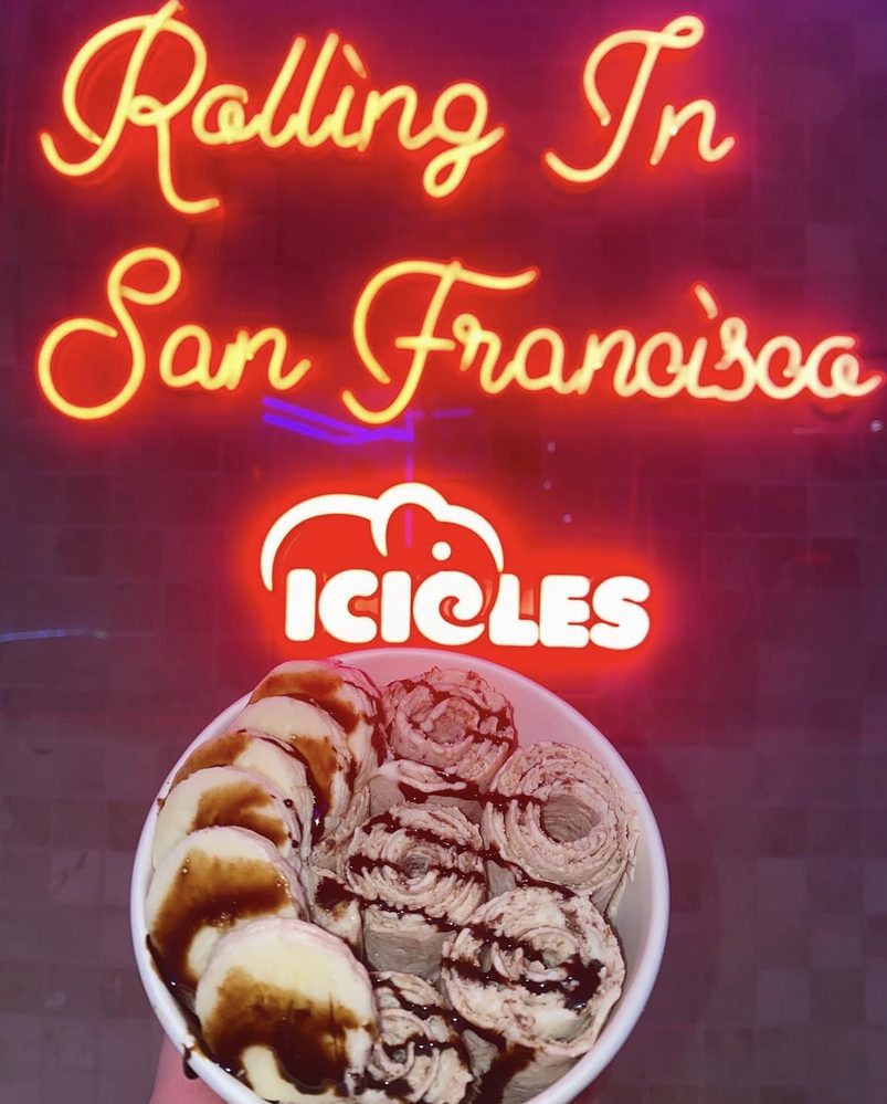 Icicles San Francisco neon sign