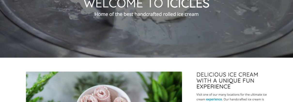 icicles website ice cream